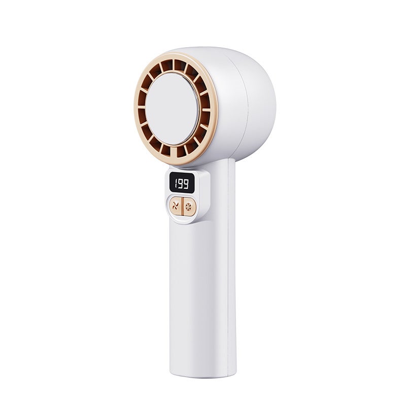 New High-Speed Powerful Refrigeration Handheld Small Fan Digital Display Portable Turbo Ice Desktop Charging Handheld Fan - Image 1